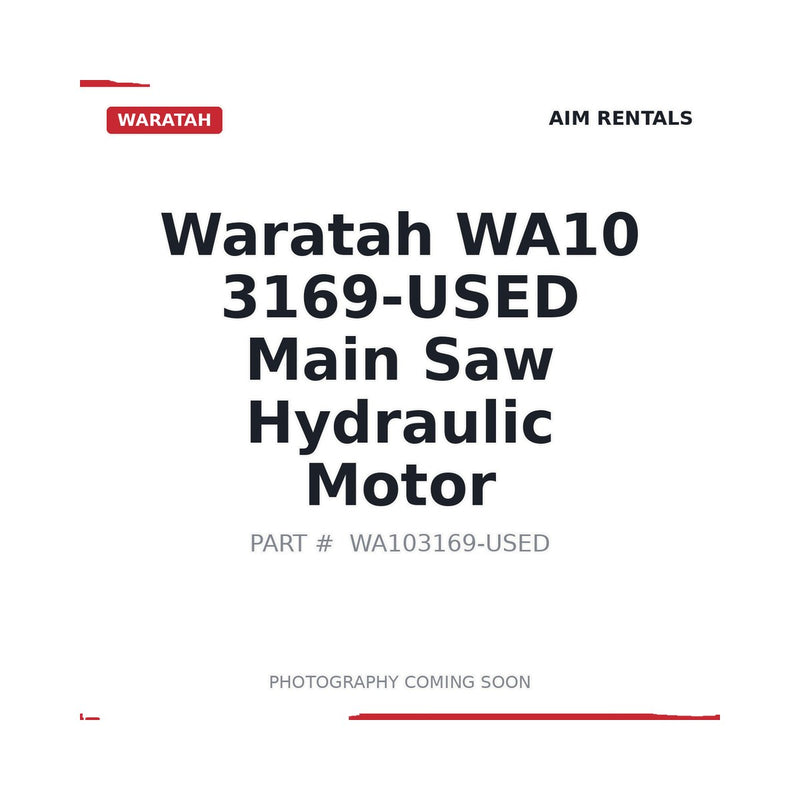 Used Waratah WA103169 main saw hydraulic motor for HTH620 harvester head