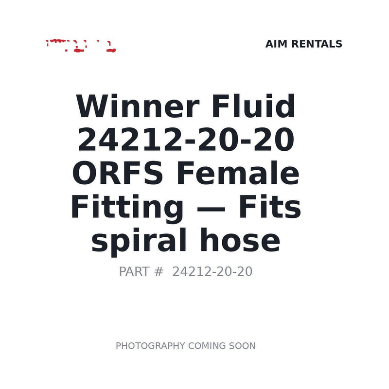 Winner Fluid 24212-20-20 ORFS Female Hose Fitting -20 1-1/4 in 1-11/16-12 Thread