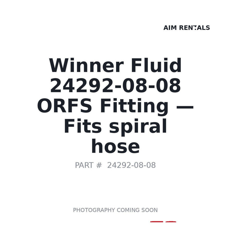 OEM-spec 24292-08-08 ORFS male straight spiral hose fitting -8x-8 stocked BC ships Canada