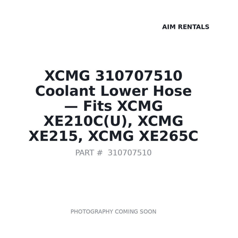 XCMG 310707510 Coolant Lower Radiator Hose for XE215 XE265C excavator