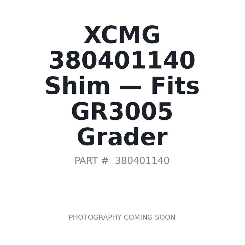XCMG 380401140 shim for GR3005 motor grader precision spacer | AIM Rentals BC