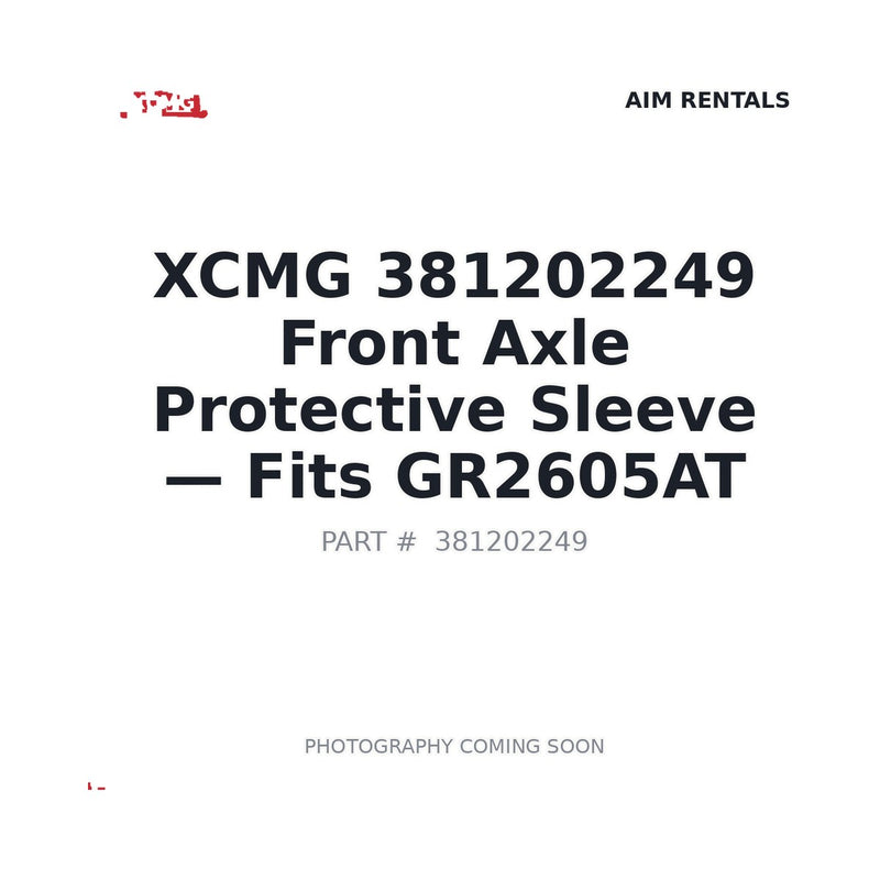 XCMG 381202249 Front Axle Protective Sleeve for GR2605AT Motor Grader