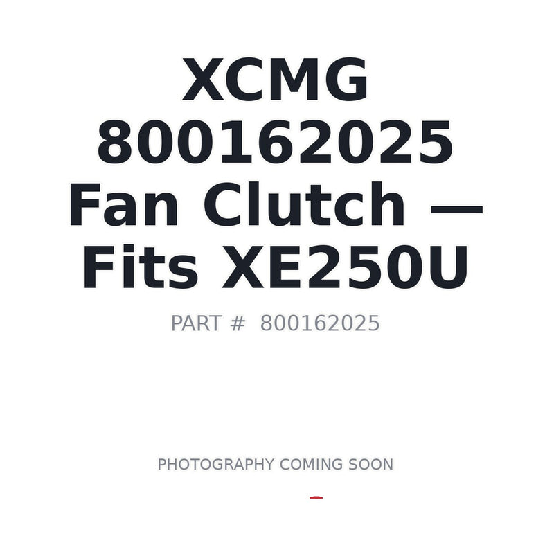 800162025 XCMG Cooling System Parts