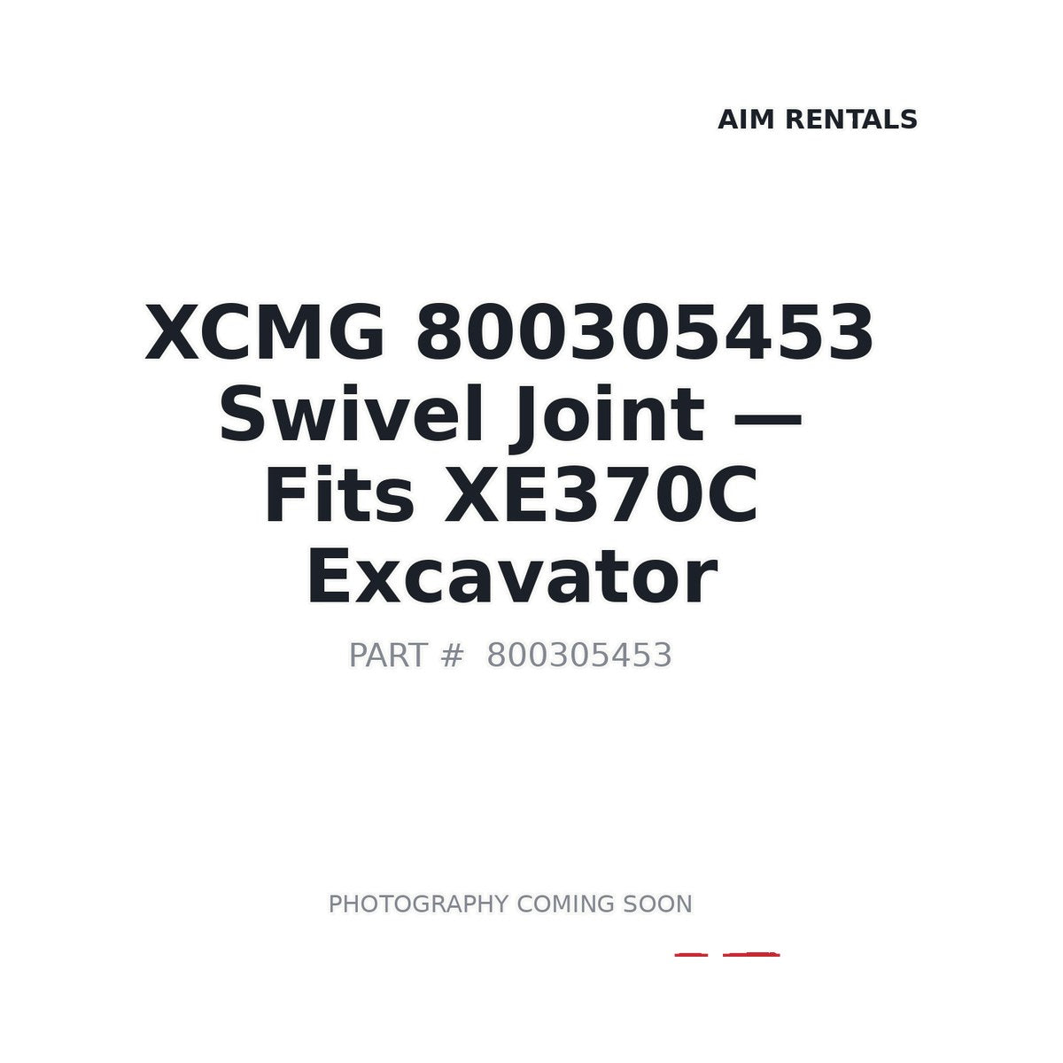 800305453 XCMG Hydraulic Components