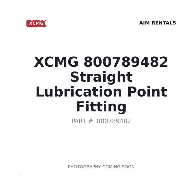 800789482 XCMG Fitting