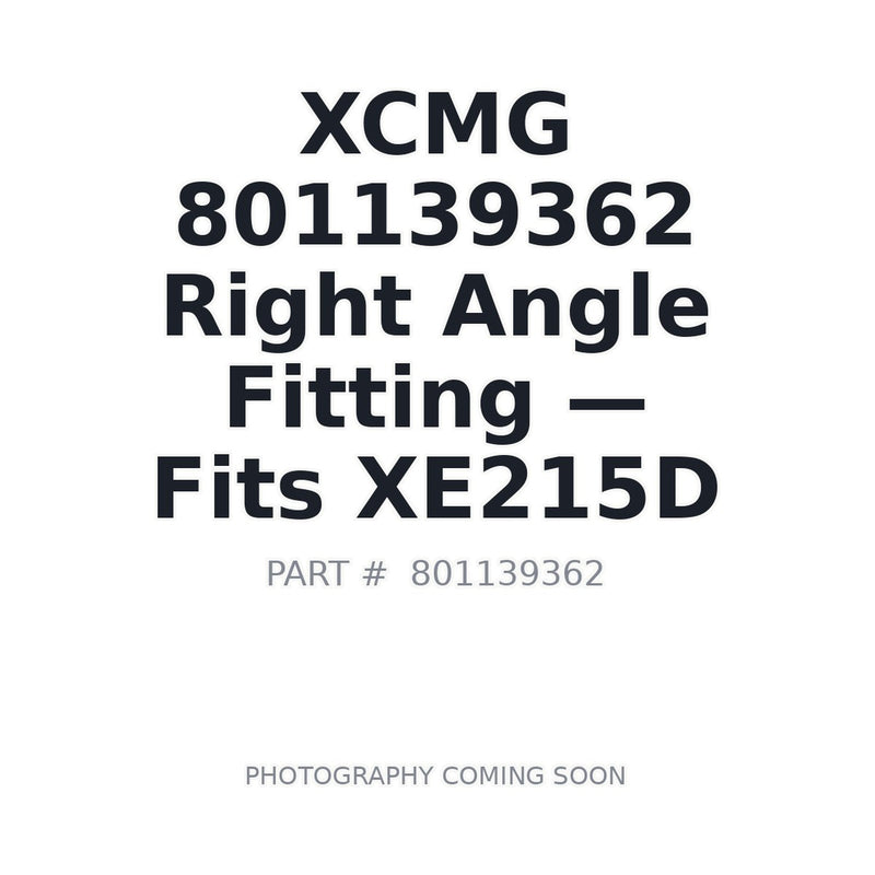 Genuine XCMG 801139362 Right Angle Hydraulic Fitting Assembly for XE215D XE370CA
