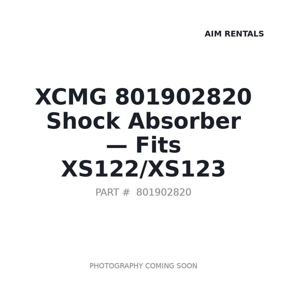801902820 XCMG Shock Absorbers