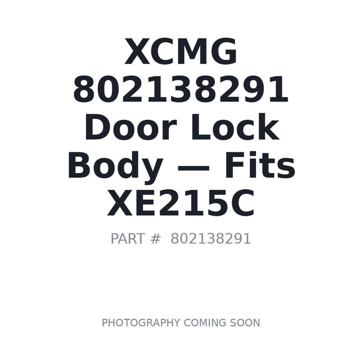 802138291 XCMG Cab Door Locks