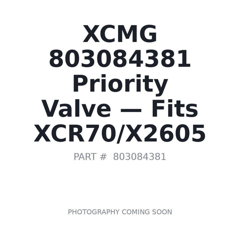 XCMG 803084381 Priority Valve for GR2205 GR2605 motor graders