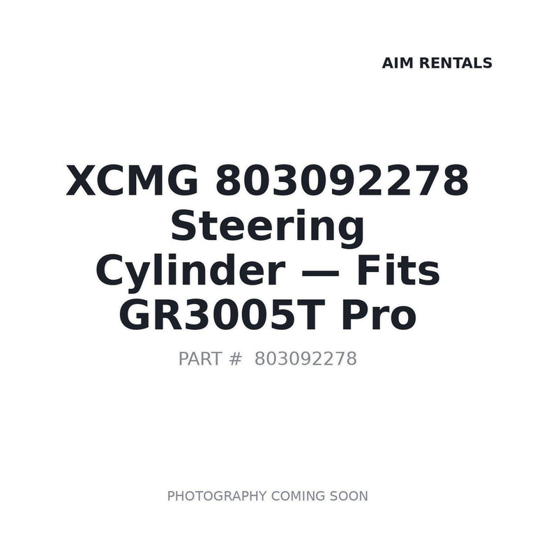 XCMG 803092278 Hydraulic Cylinder for GR3005T Pro Motor Grader