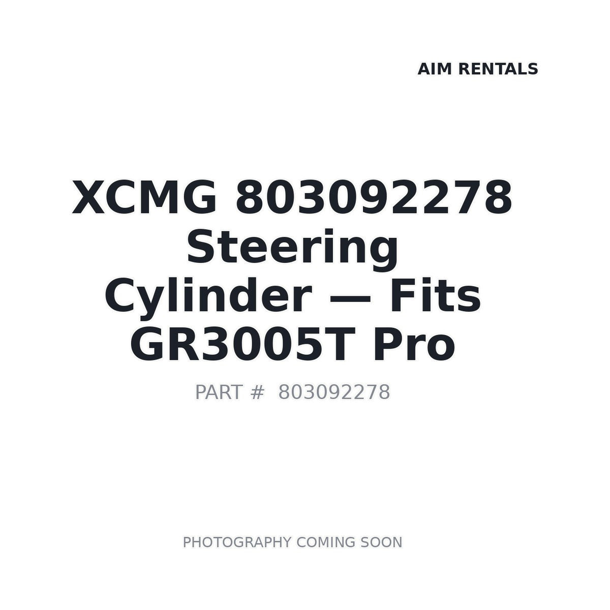803092278 XCMG Hydraulic Cylinders