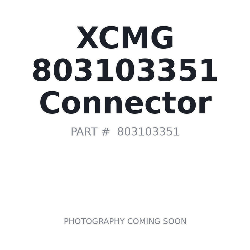 XCMG 803103351 Hydraulic Connector for GR2605 Motor Grader