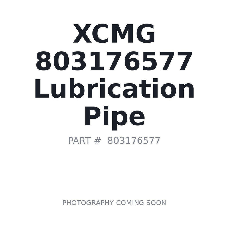 XCMG 803176577 Lubrication Tube for XE335C XE370CA excavator