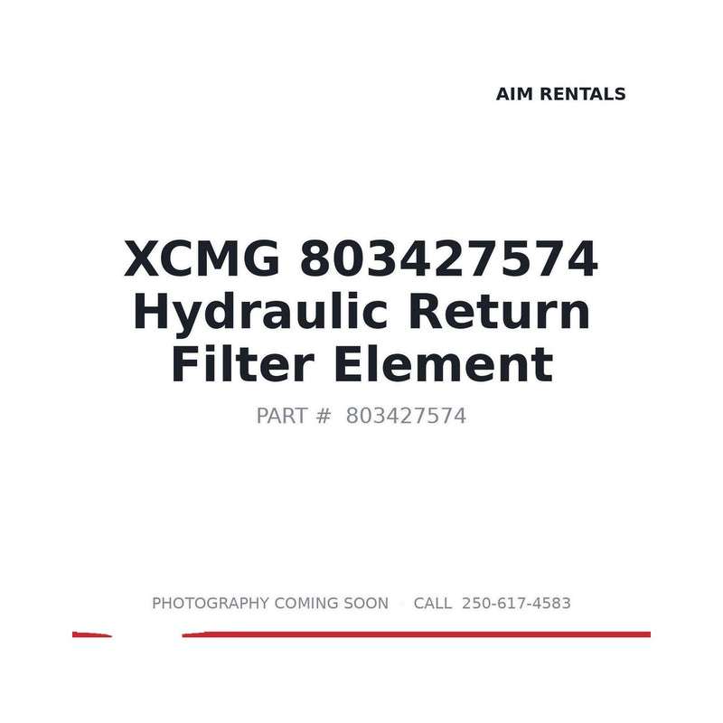 Genuine XCMG 803427574 Hydraulic Return Filter 860153848 XE470 XE490DK