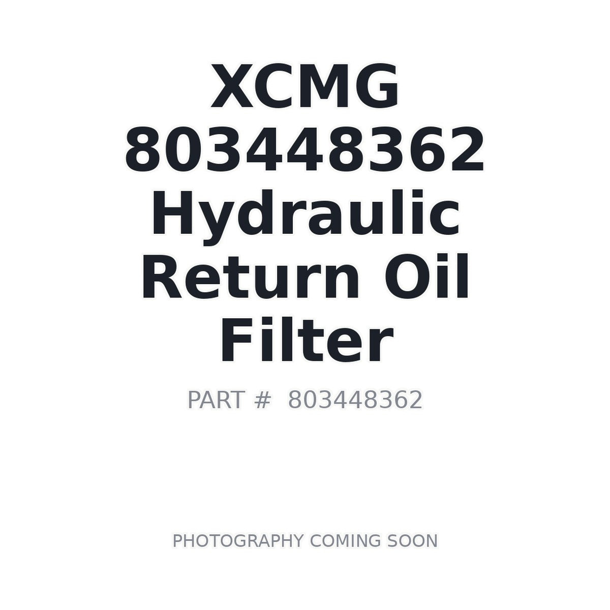 803448362 XCMG Hydraulic Filter