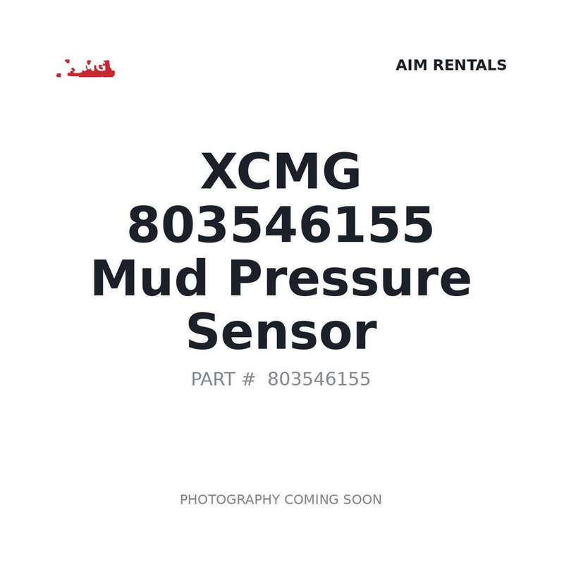 Genuine XCMG 803546155 Mud Pressure Sensor for XZ1350 HDD rig — stocked Prince George BC