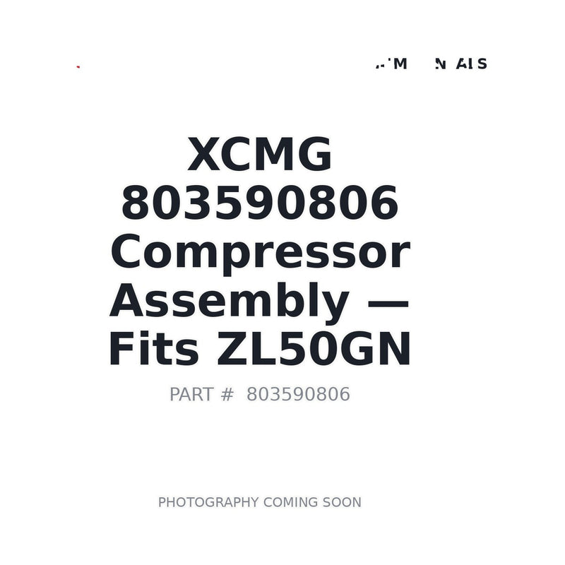 Genuine XCMG 803590806 AC Compressor Assembly for ZL50GN Wheel Loader — stocked Prince George BC