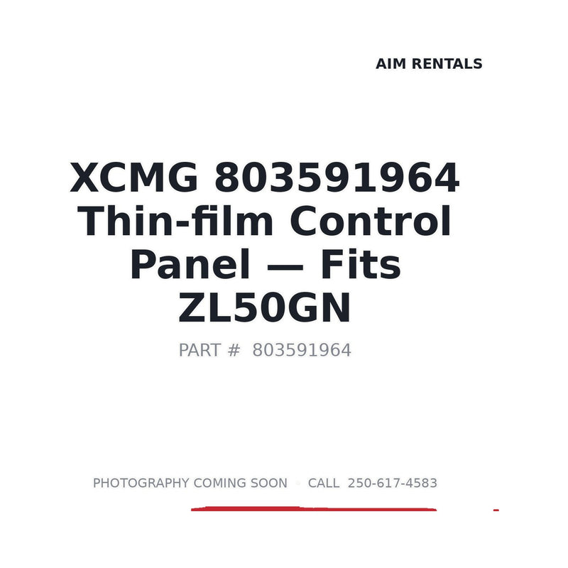 Genuine XCMG 803591964 Electrical Control Panel for ZL50GN Wheel Loader