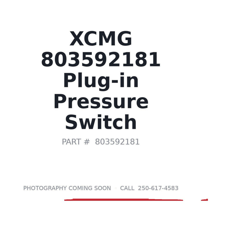 Genuine XCMG 803592181 Plug-in Pressure Switch for GR2605 Motor Grader