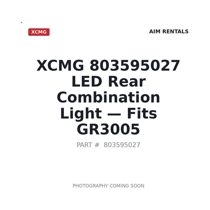Genuine XCMG 803595027 LED Right Rear Combination Light for GR3005 GR2205T motor grader
