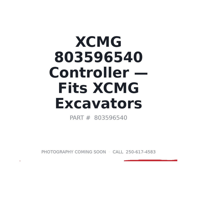 Genuine XCMG 803596540 Electrical Controller for XCMG Excavators and Loaders