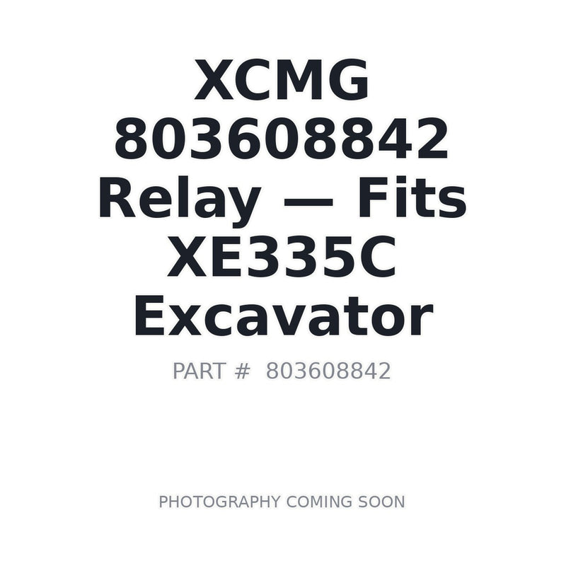 XCMG 803608842 electrical relay for XE335C crawler excavator