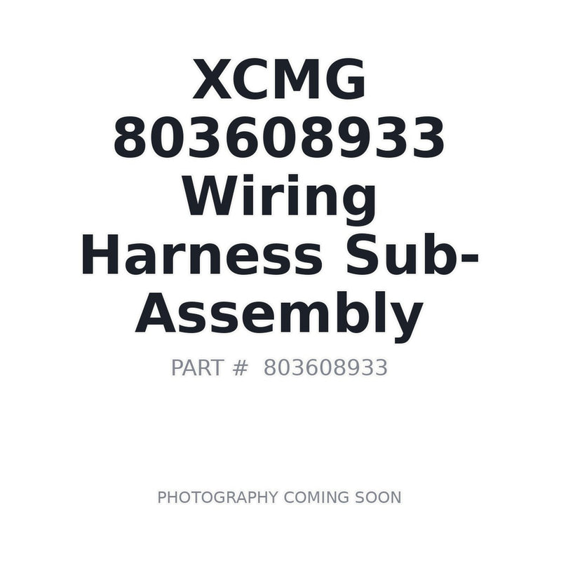 Genuine XCMG 803608933 Wiring Harness Sub-Assembly for XE370CA XE490D excavator
