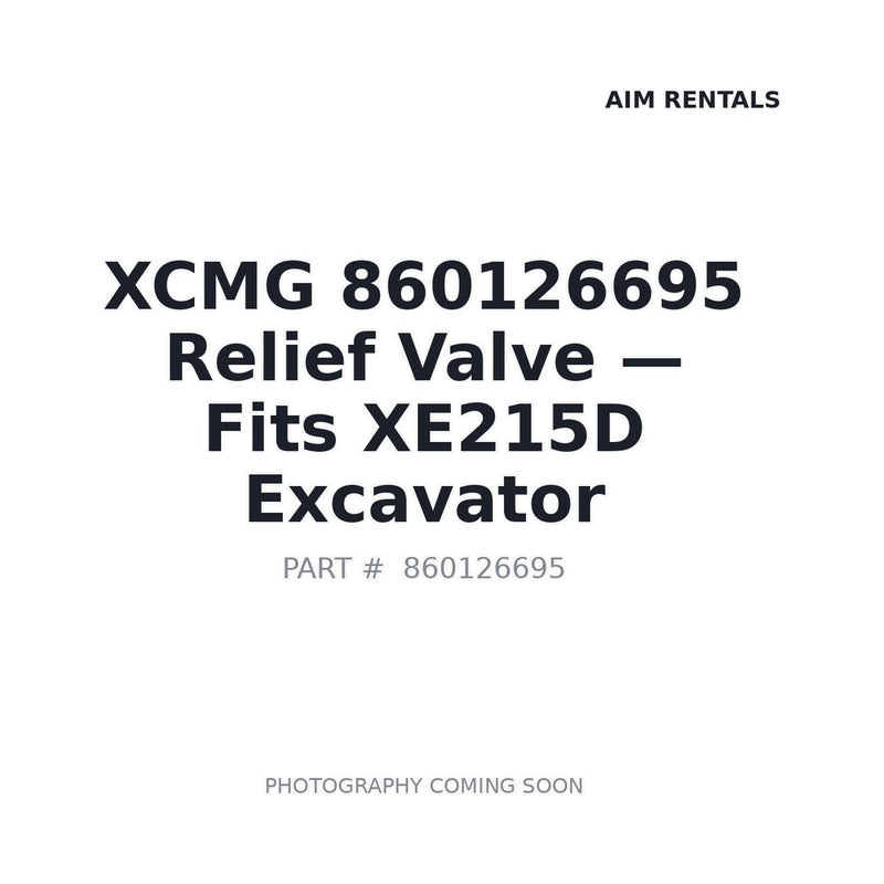XCMG 860126695 Negative Feedback Relief Valve for XE215D XE335C main valve