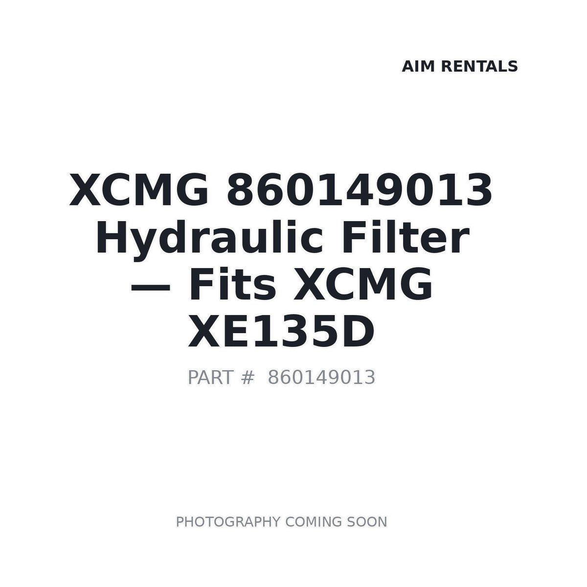 860149013 XCMG Filter