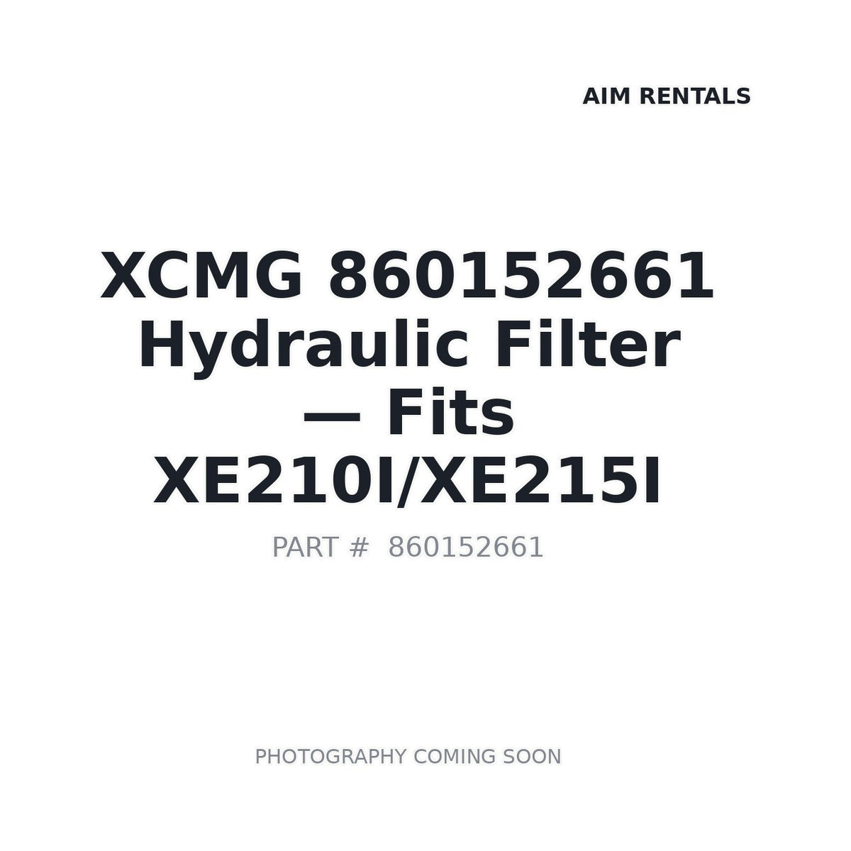 860152661 XCMG Filters