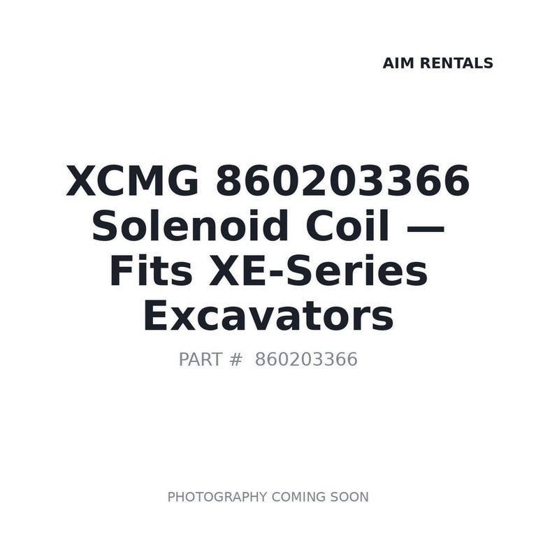 XCMG 860203366 Hydraulic Solenoid Valve OEM part for XE135 XE215 XE305 excavator