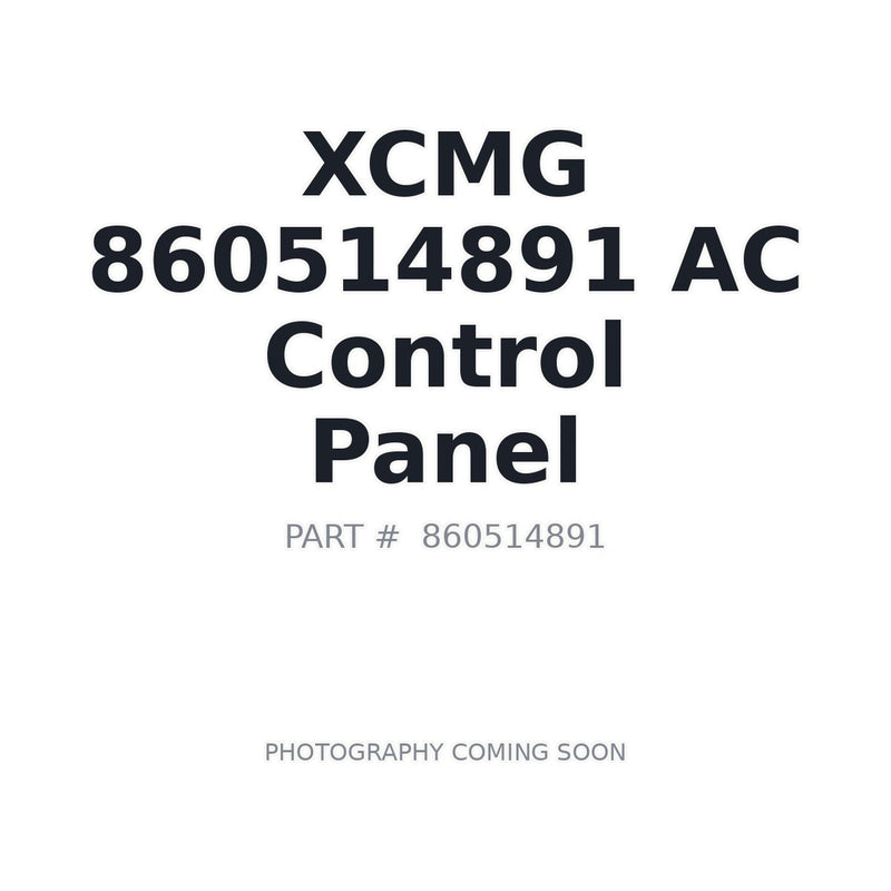 XCMG 860514891 AC Control Panel for XE335C Excavator Cab