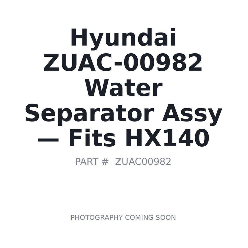 Hyundai ZUAC-00982 filter for HX140 excavator Prince George BC