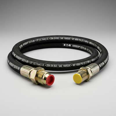 Hydraulic hose assemblies using EC215 hose Parts