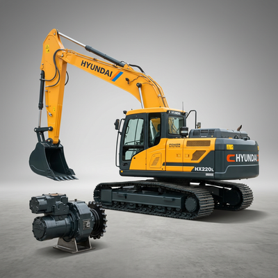 Hyundai excavators with matching travel motor assemblies Parts