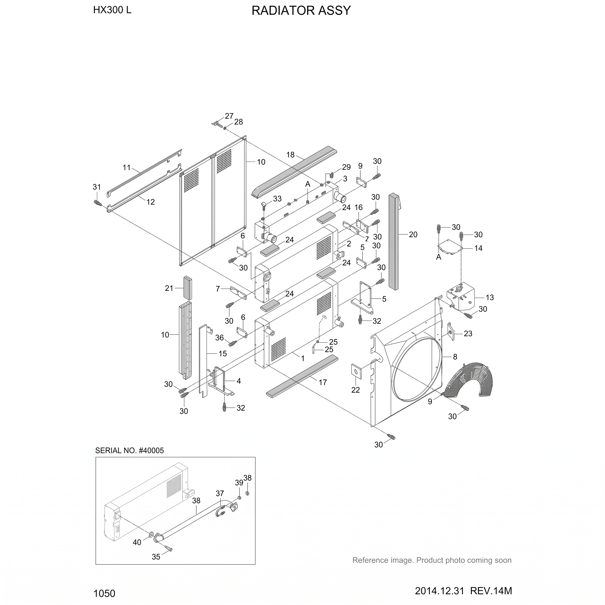 Hyundai 11K840120 Radiator Assy alternate angle product photo | stocked in BC, ships Canada-wide