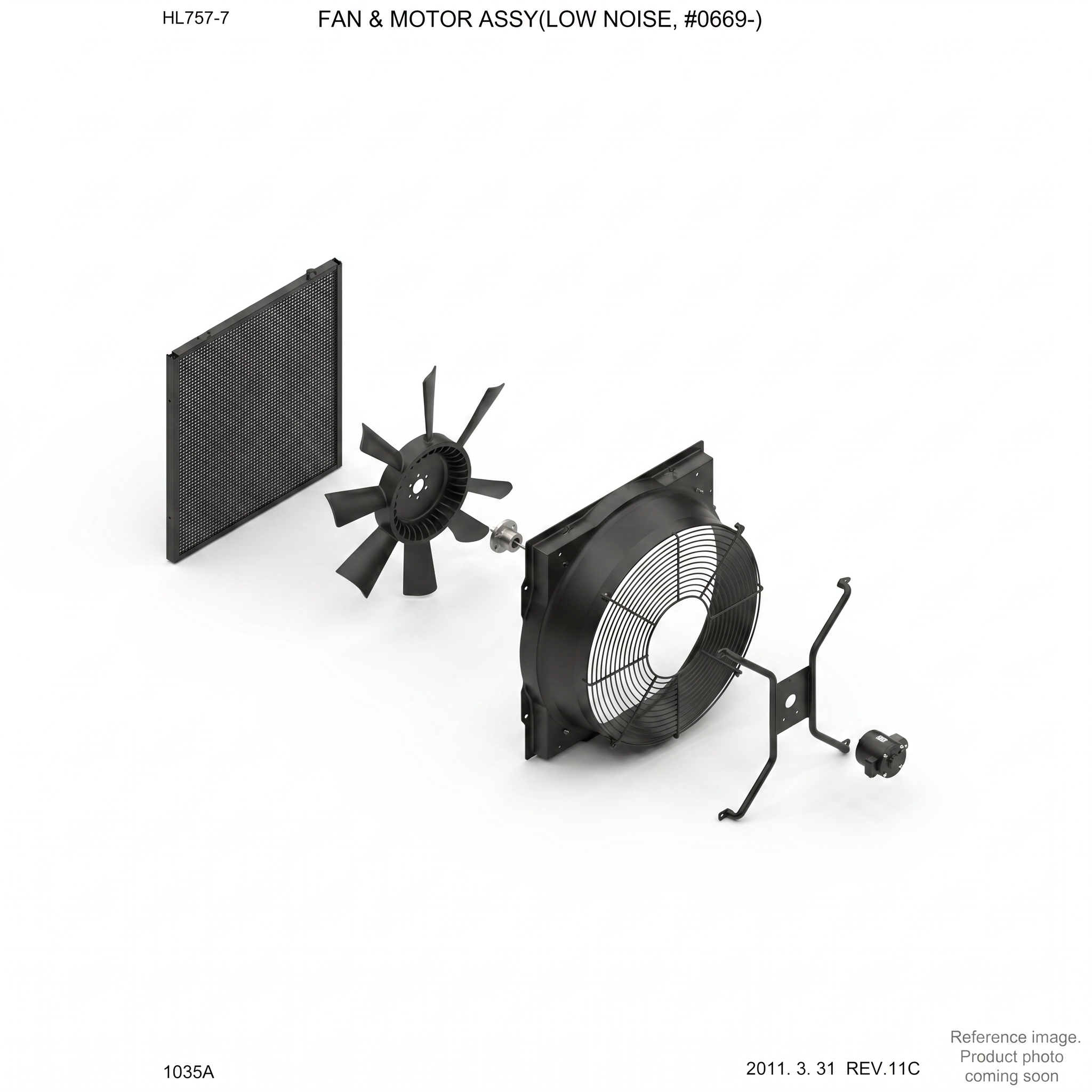 Hyundai 11LB30120 Fan-Cooling three-quarter angle product photo | stocked in BC, ships Canada-wide