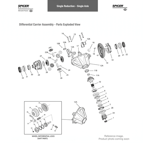 Spicer 1230701601 Differential Parts front product photo | stocked in BC, ships Canada-wide