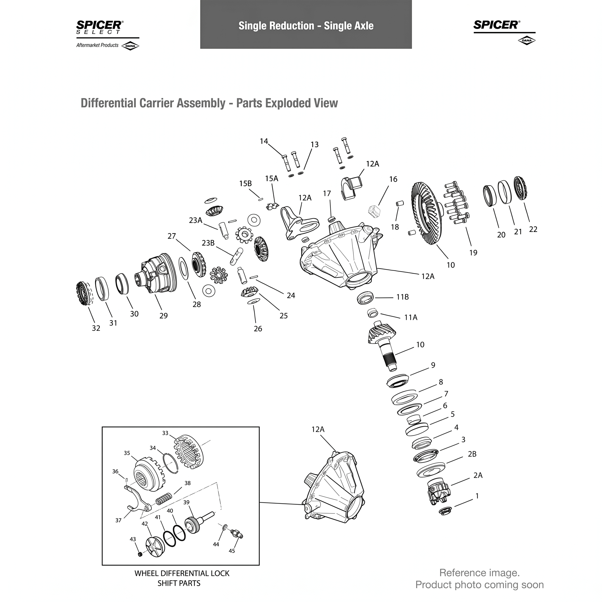 Spicer 1230701601 Differential Parts front product photo | stocked in BC, ships Canada-wide