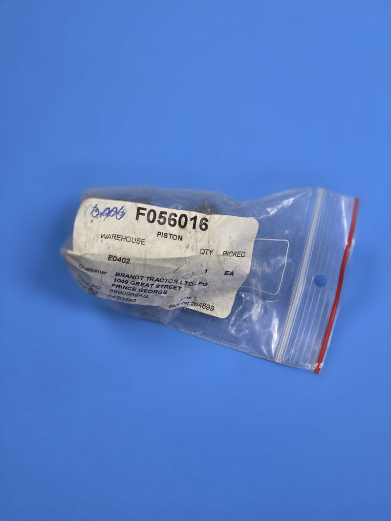 Waratah F056016 piston in its picked bag at AIM Rentals Prince George