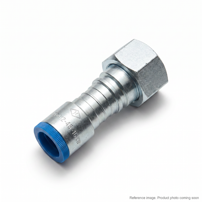 20412-45-16RW metric female 24-degree cone O-ring hose fitting M45 for SAE -16 spiral hydraulic hose
