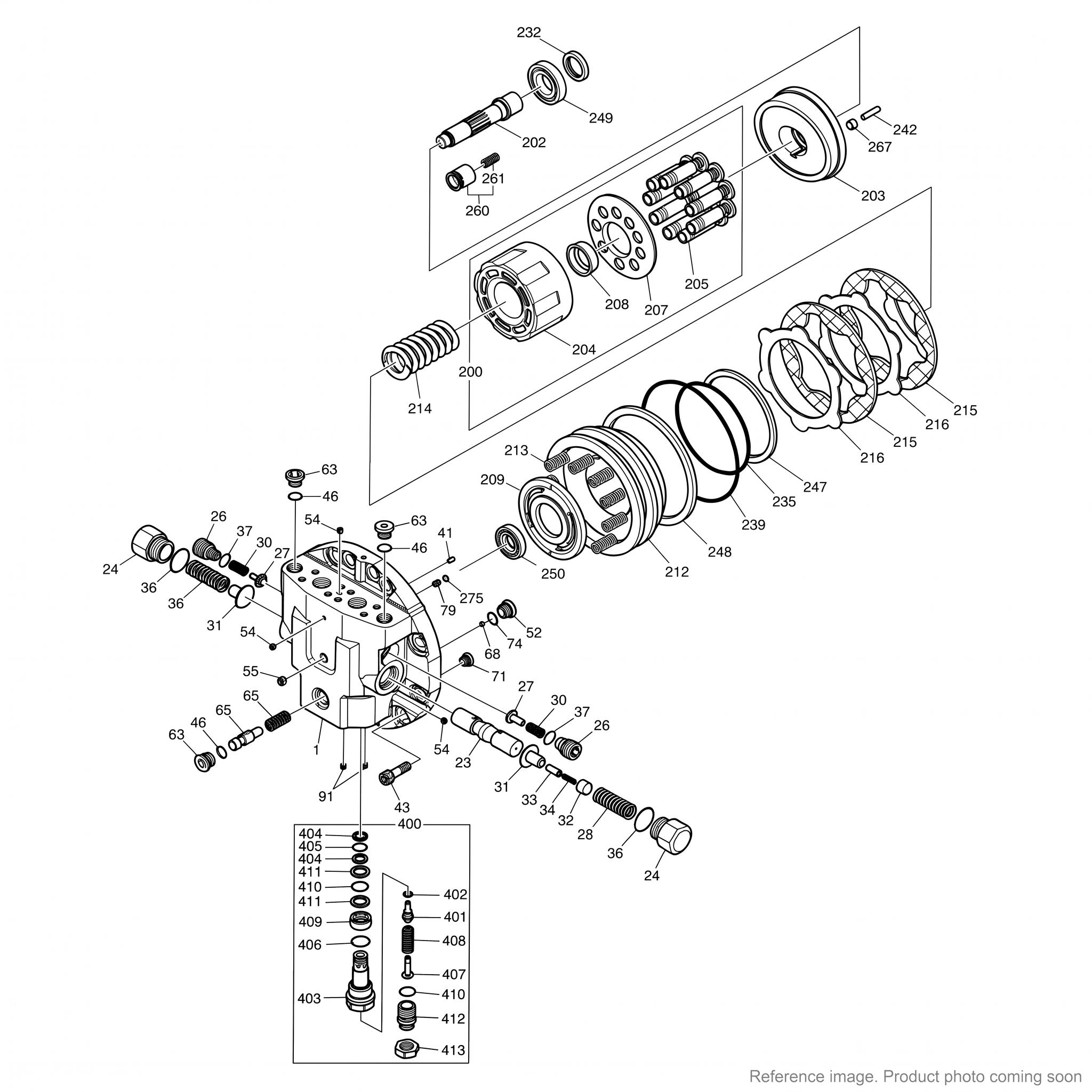 Doosan 215392 Travel Motor Spring alternate angle product photo | stocked in BC, ships Canada-wide