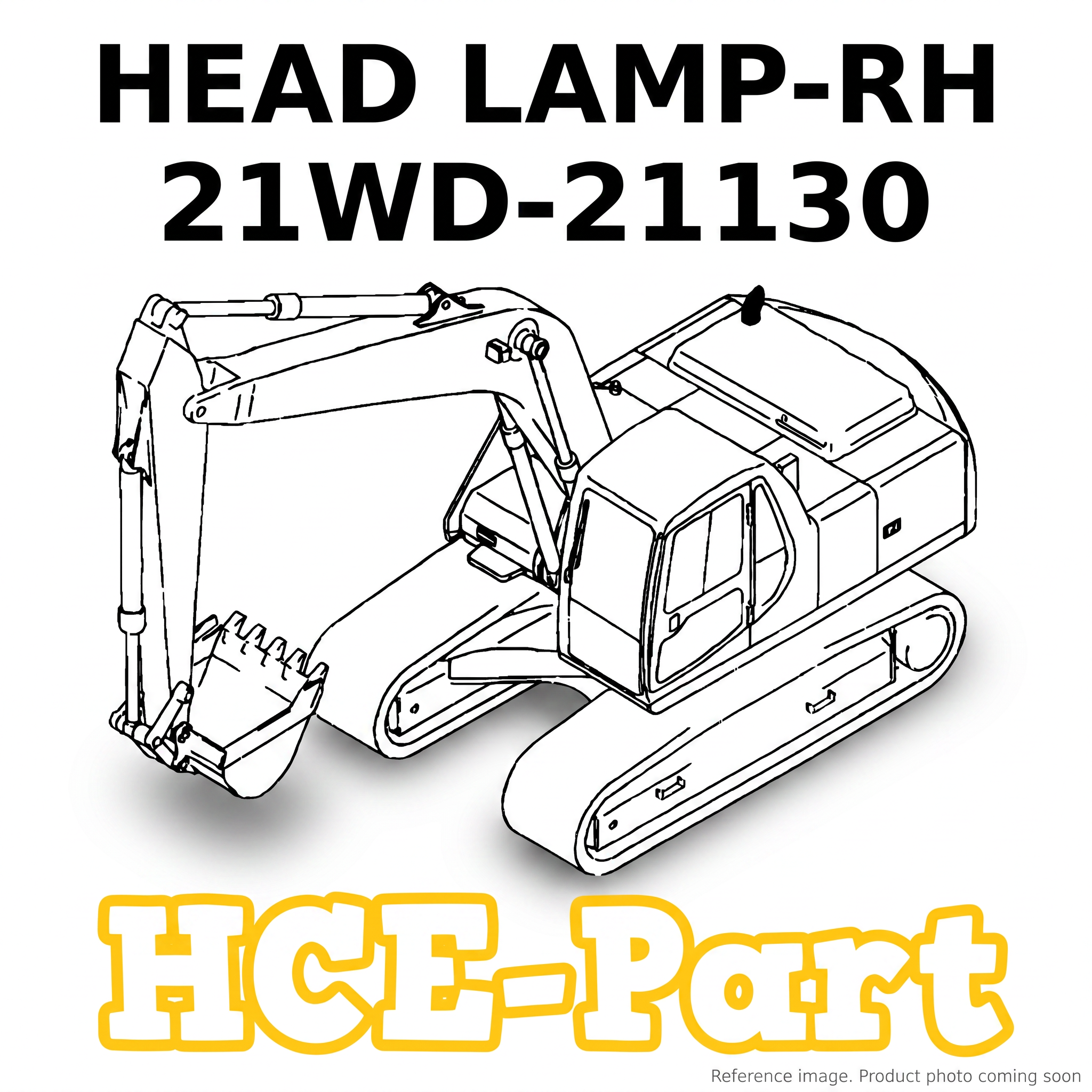 Hyundai 21WD21130T Head Lamp RH alternate angle product photo | stocked in BC, ships Canada-wide