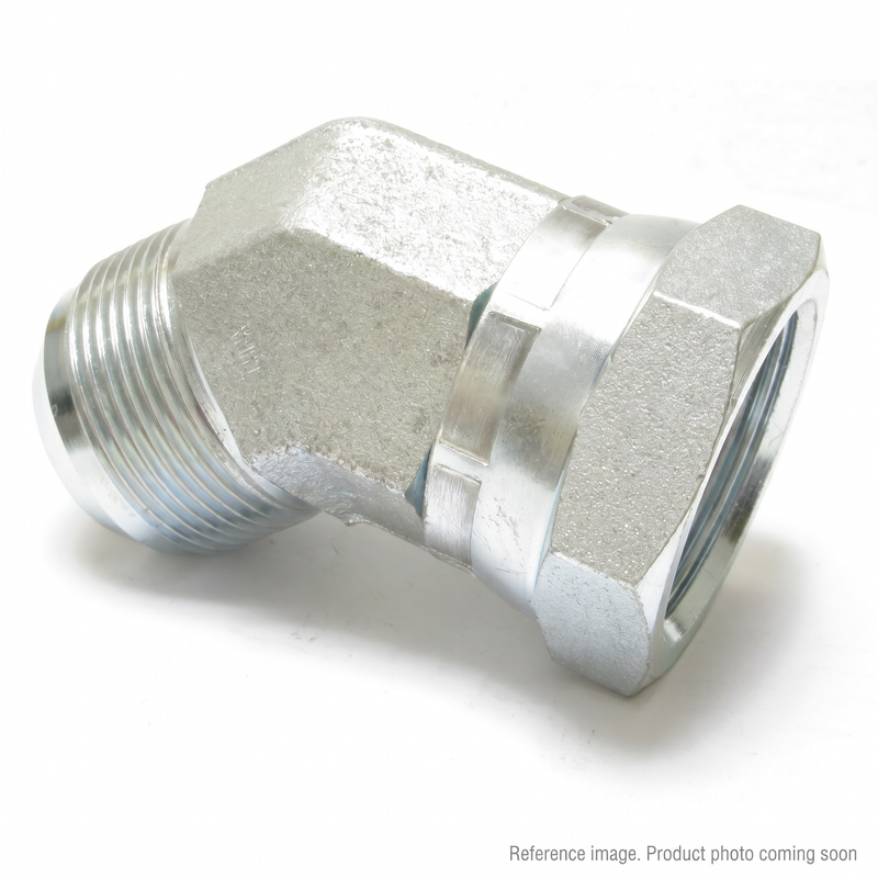 OEM-spec 26742-20-20RW JIC female swivel 45-degree elbow hose fitting Dash-20 | AIM Rentals BC
