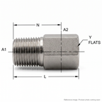 Aim Rentals 3051-10-08 Hydraulic Fitting front product photo | stocked in BC, ships Canada-wide thumbnail 1