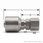 Aim Rentals 3052-12-12 Hydraulic Fitting front product photo | stocked in BC, ships Canada-wide thumbnail 1