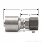 Aim Rentals 3052-16-12 Hydraulic Fitting three-quarter angle product photo | stocked in BC, ships Canada-wide thumbnail 2