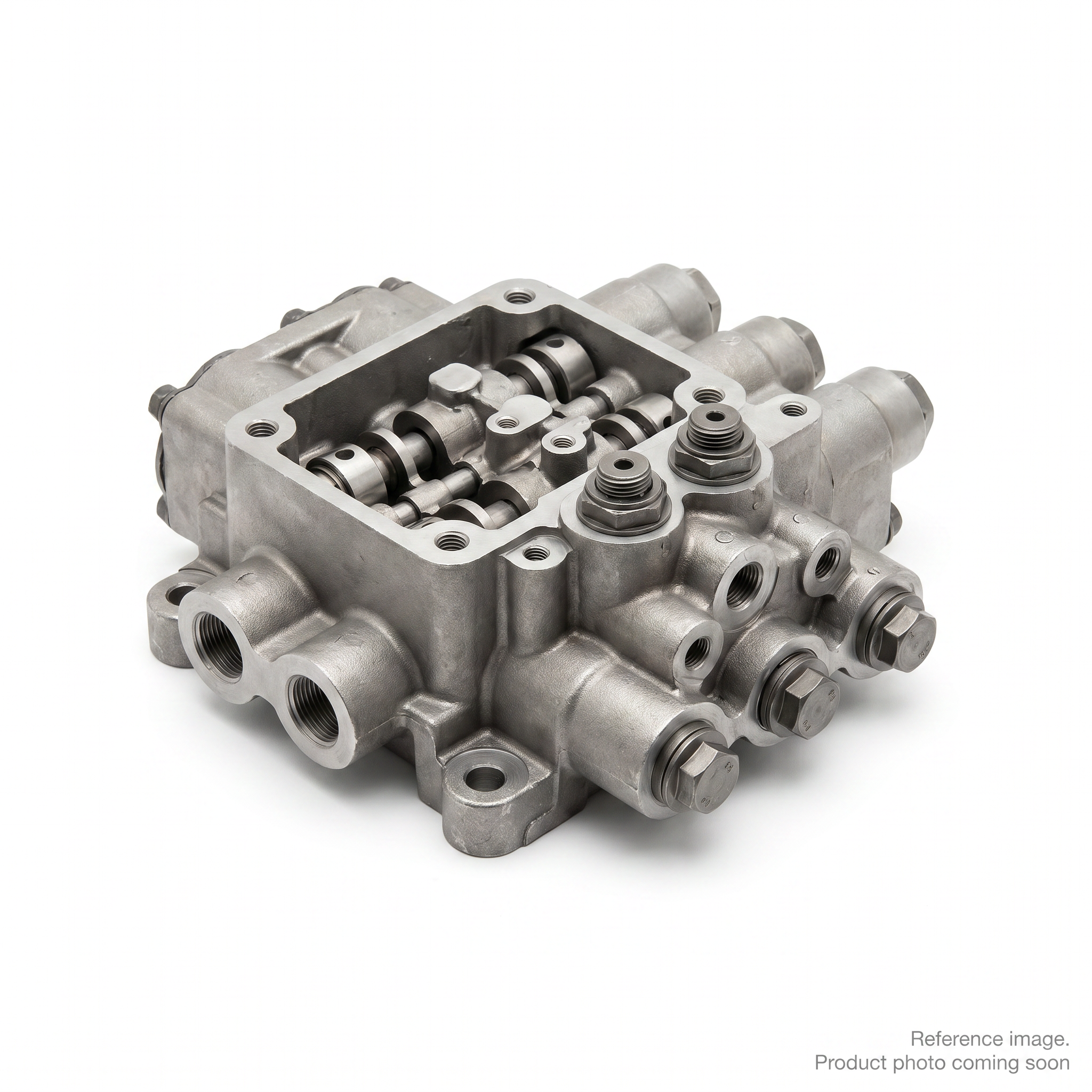Hyundai 310101598 Hydraulic Component / Control Valve Part three-quarter angle product photo | stocked in BC, ships Canada-wide