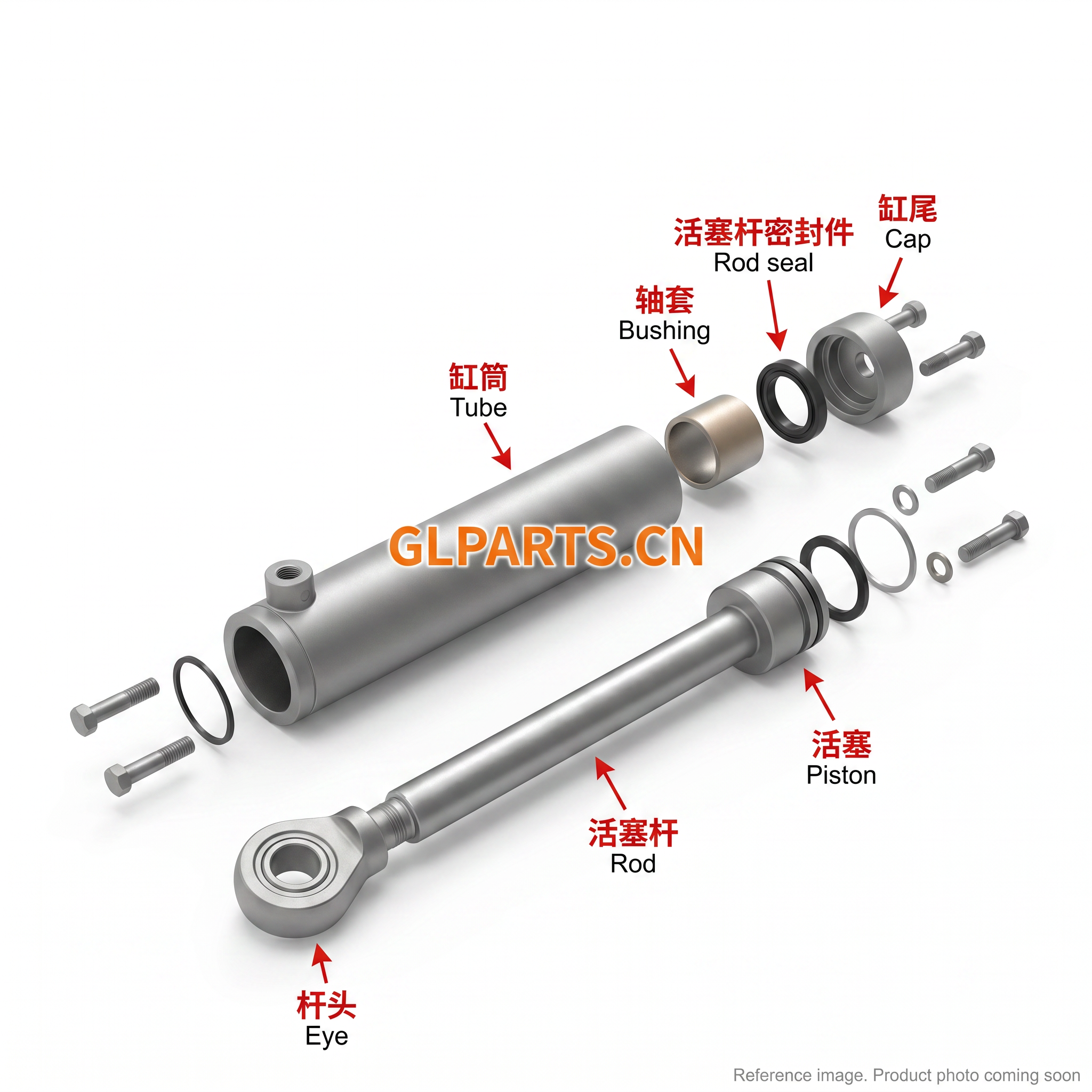 Hyundai 310203288 Cylinder / Boom / Arm Component alternate angle product photo | stocked in BC, ships Canada-wide