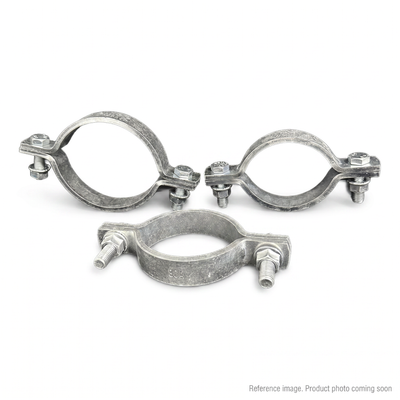XCMG 310707527-HD Galvanized Pipe Clamp front product photo | stocked in BC, ships Canada-wide